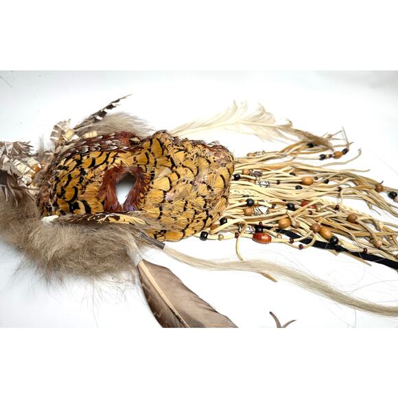 Vintage 1992 Judy Light Feather Adams Spirit Ceremonial Mask “Little Bear” - Picture 4 of 10